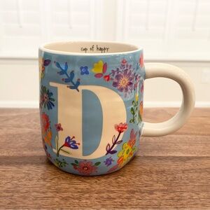 Natural Life 10 oz Ceramic Initial Mug - Letter D